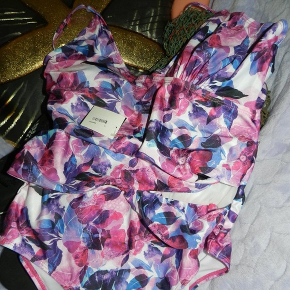 Nicole Miller One Piece Swimsuit Floral Women's Various sizes NEW/NWT - Picture 6 of 16